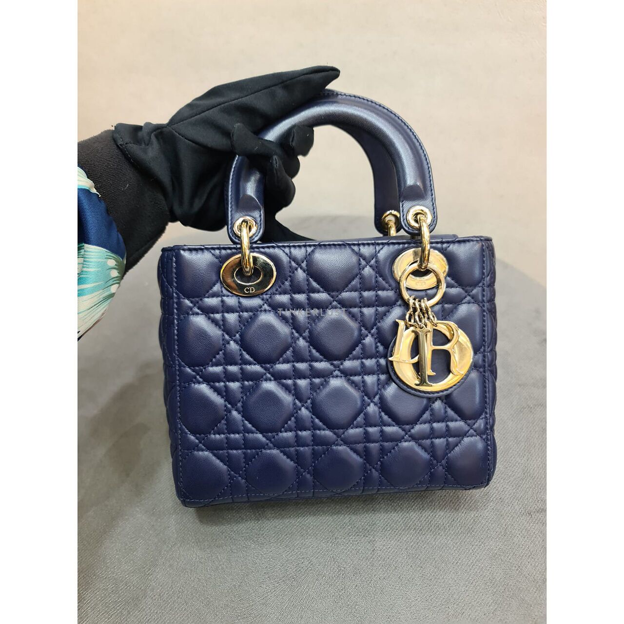 Lady dior navy discount blue